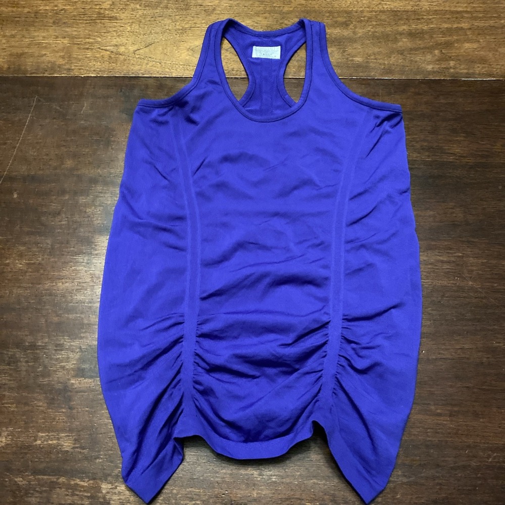 Athleta Rouched Tank Top Womens Size Medium Cobalt Blue Racerback Athletic